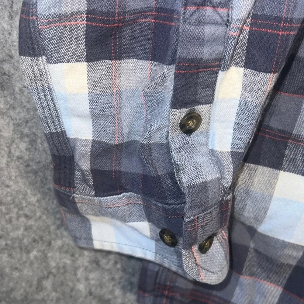 Carhartt Men's Rugged Flex Relaxed Fit Plaid Flannel Shirt XL Blue Grey 104909